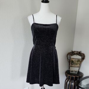 B. Darlin Black and Gold Spaghetti Strap Dress
